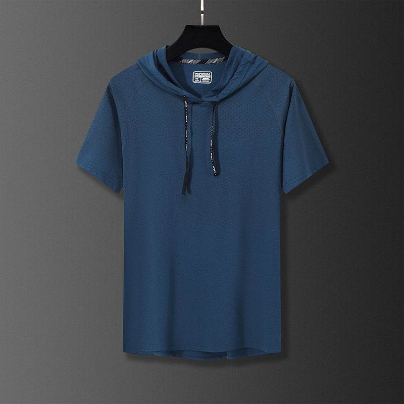 Quick-drying Hooded High Elastic Exercise Men's Workout Shirt - EX-STOCK Canada