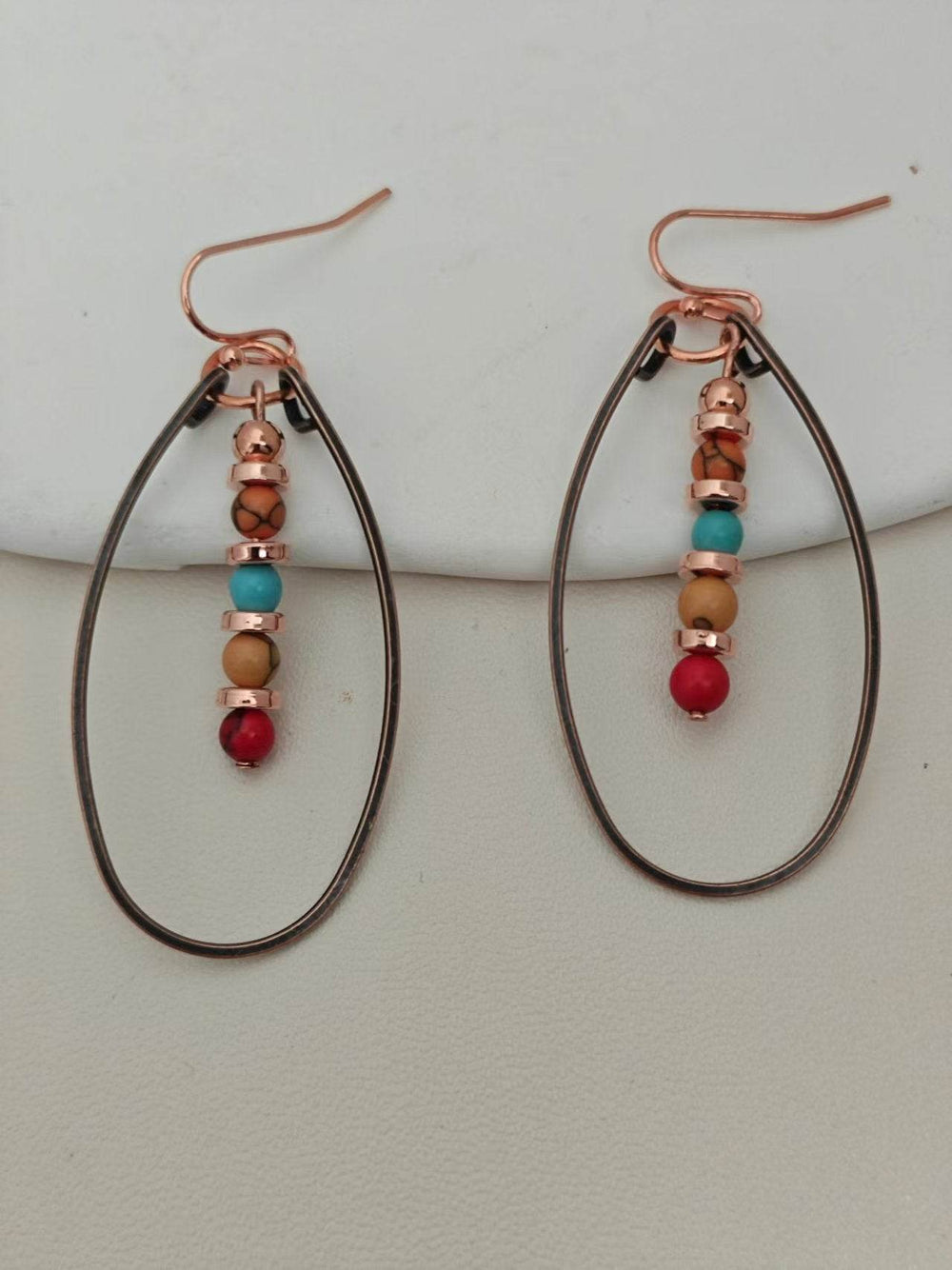 Turquoise Beaded Bohemian Vintage Earrings - EX-STOCK Canada