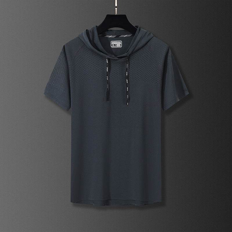 Quick-drying Hooded High Elastic Exercise Men's Workout Shirt - EX-STOCK Canada
