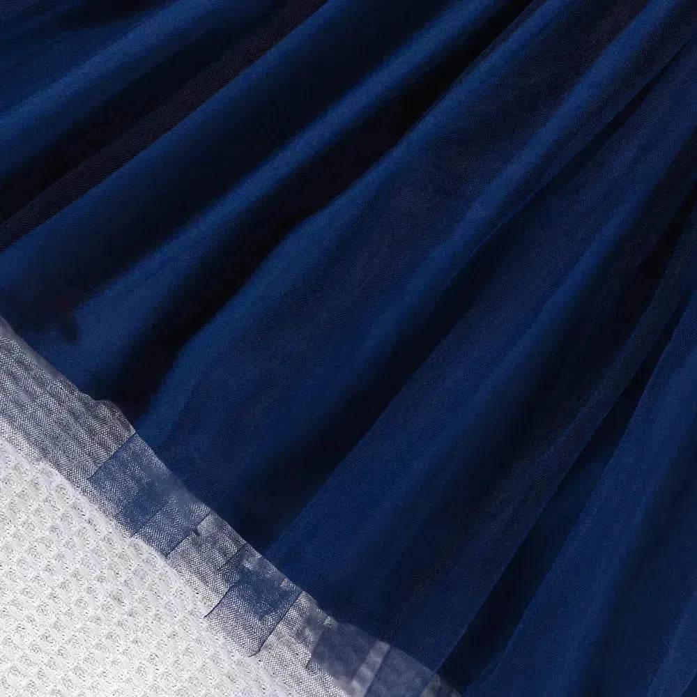 Girls Puff Sleeve Flower Printed Mesh Dress Baby girl dress gown - EX-STOCK Canada