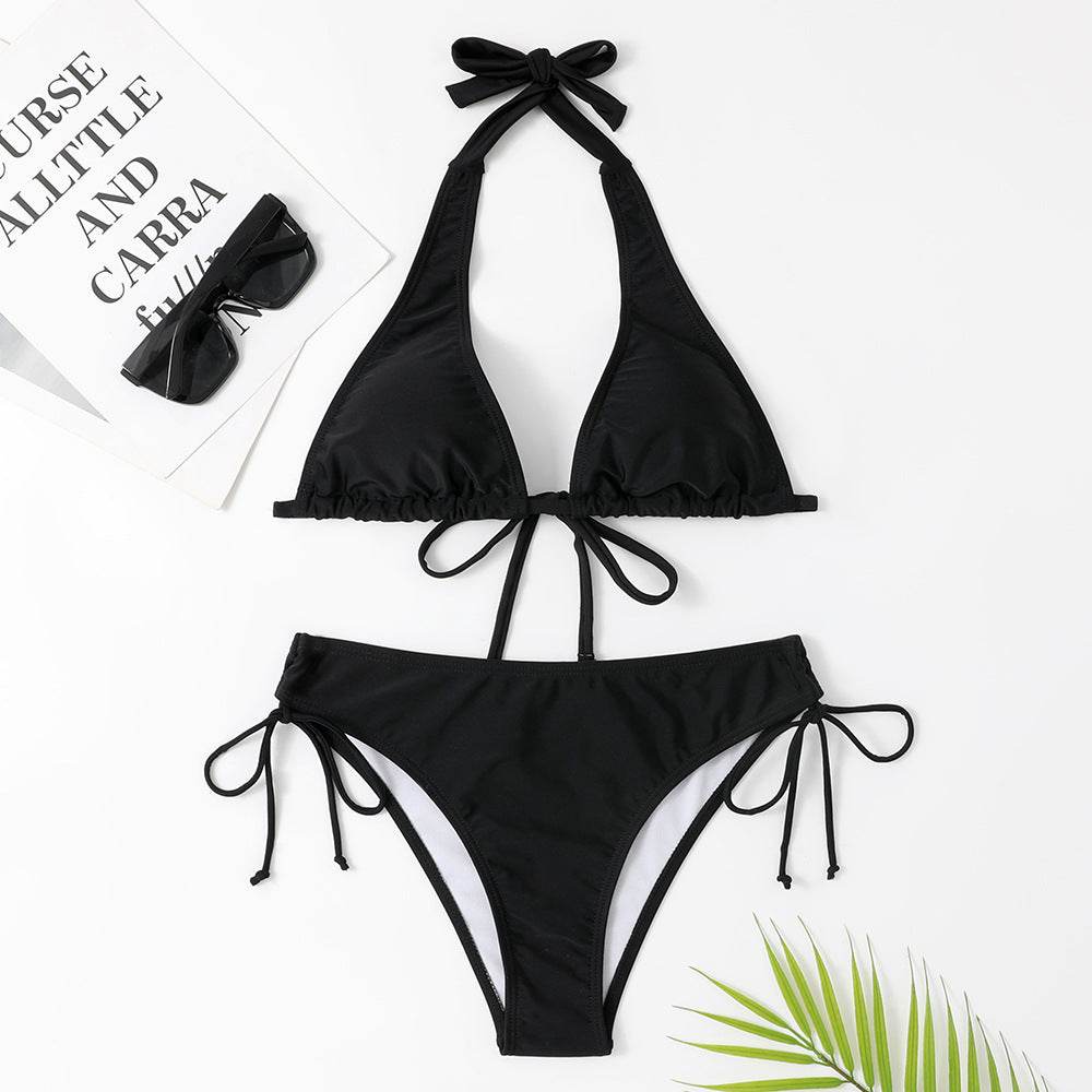Sexy Bikini Swimsuit Strap Solid Color - EX-STOCK Canada