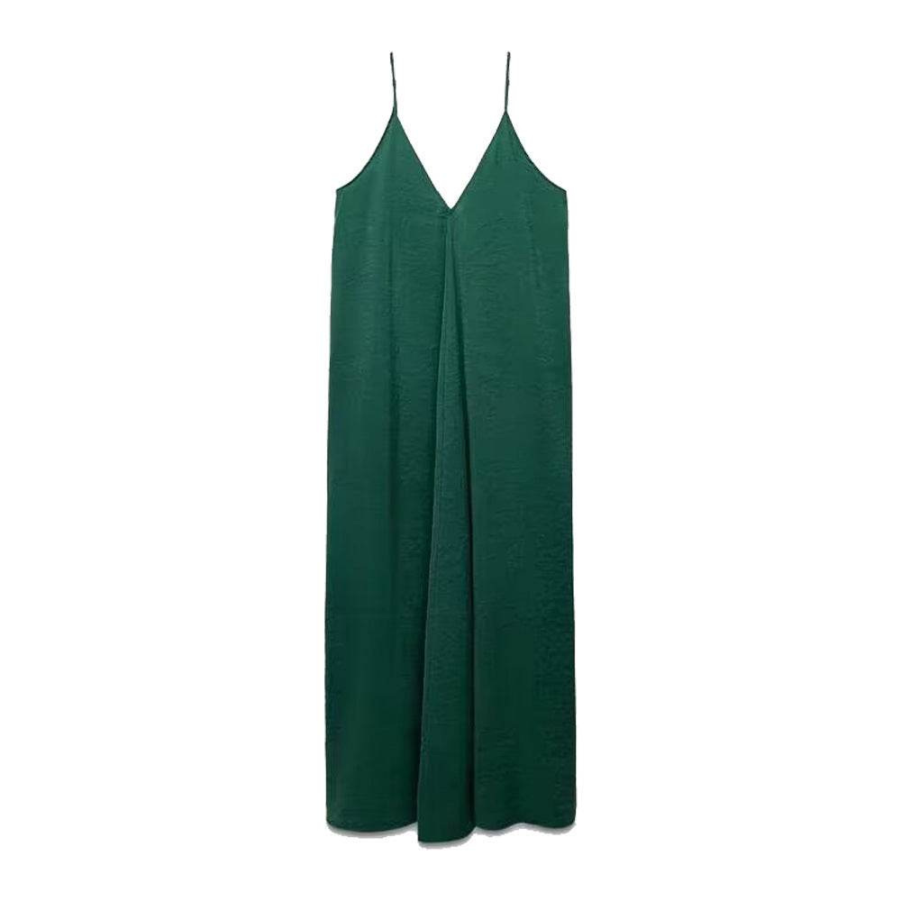 Elegant Women’s Summer Maxi Dress Casual Spaghetti Straps Solid V-Neck Cami Backless Dresses - EX-STOCK Canada