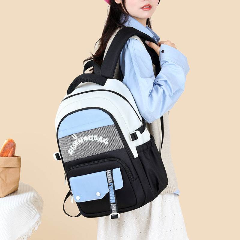 Fashion Color Contrast Leisure Travel Backpack - EX-STOCK Canada