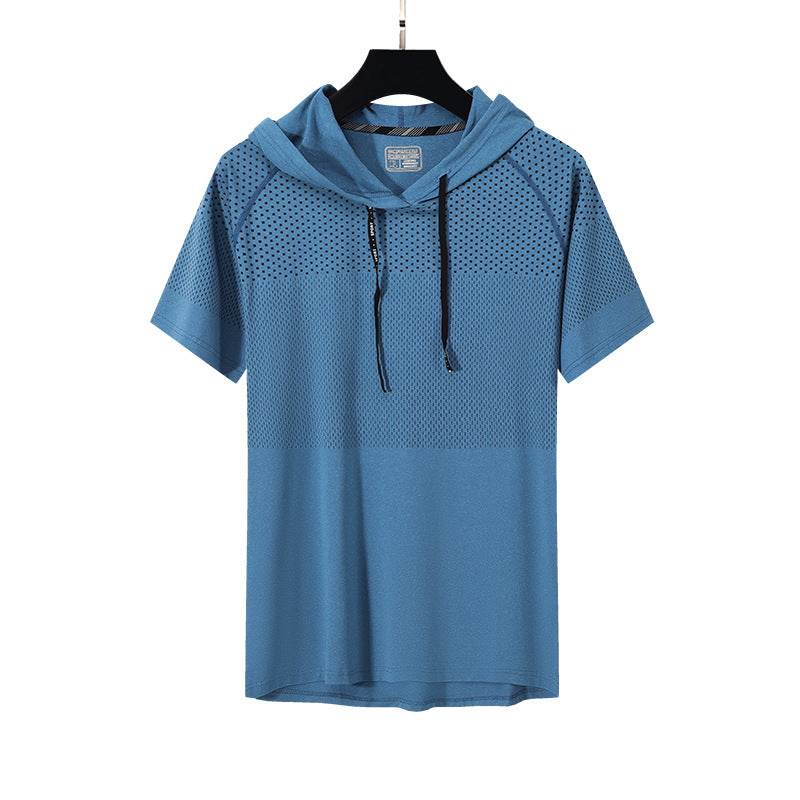 Quick-drying Hooded High Elastic Exercise Men's Workout Shirt - EX-STOCK Canada