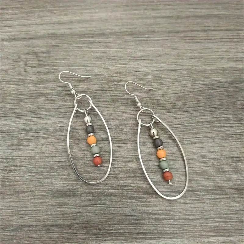 Turquoise Beaded Bohemian Vintage Earrings - EX-STOCK Canada