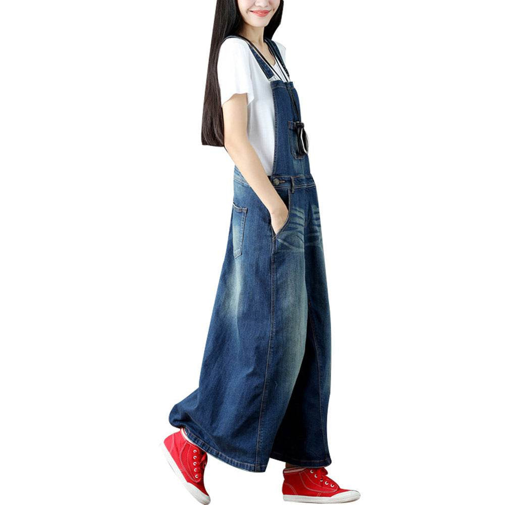 Casual All-match Mop Denim Suspender Dress - EX-STOCK Canada