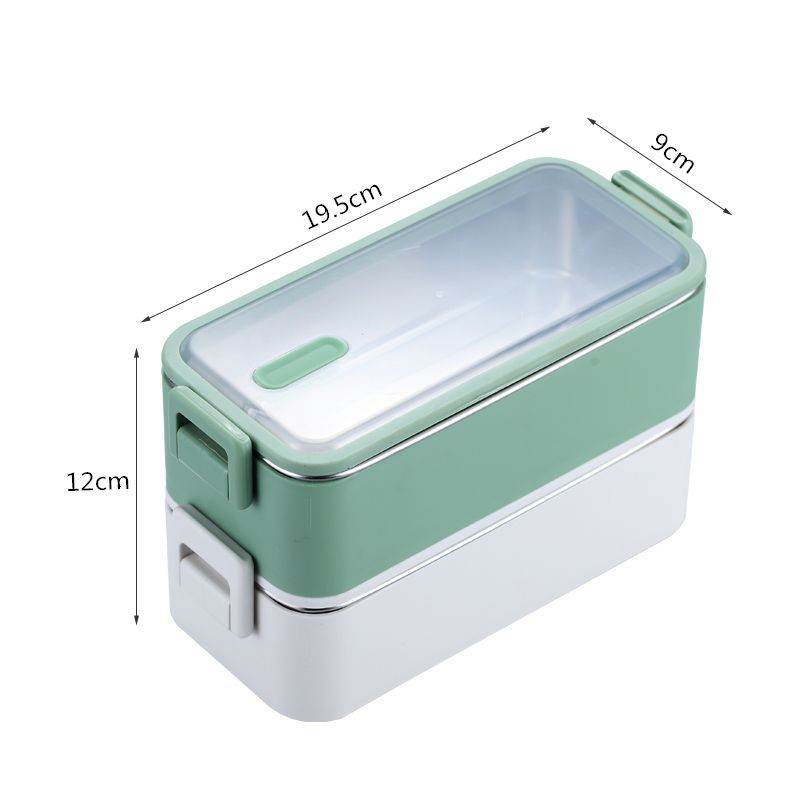 Portable Stainless Steel Double Layer Kids Lunch Box - EX-STOCK Canada