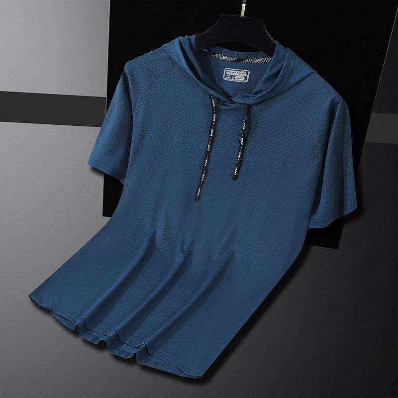 Quick-drying Hooded High Elastic Exercise Men's Workout Shirt - EX-STOCK Canada