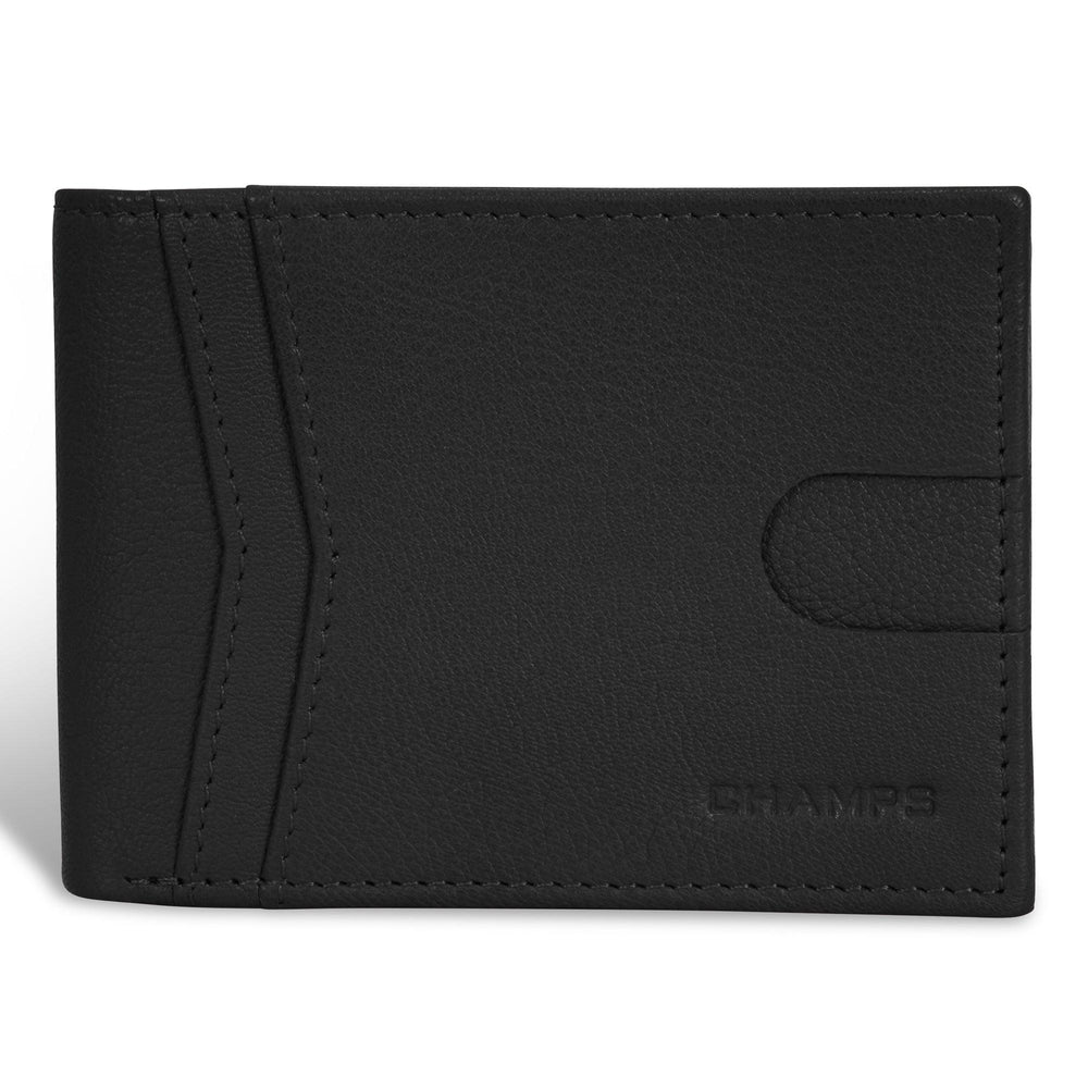 Portefeuille à aile supérieur en onyx / cuirEX-STOCK Canada