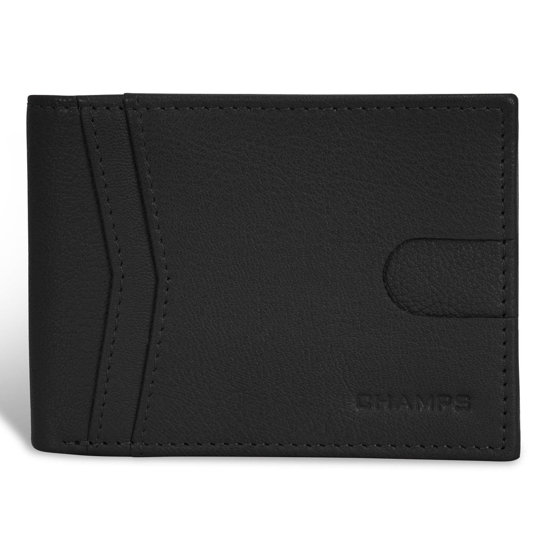 Portefeuille à aile supérieur en onyx / cuirEX-STOCK Canada