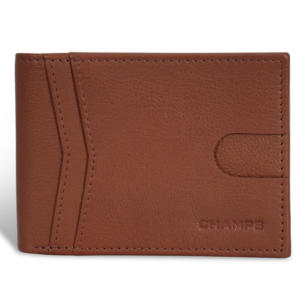 Portefeuille à aile supérieur en onyx / cuirEX-STOCK Canada