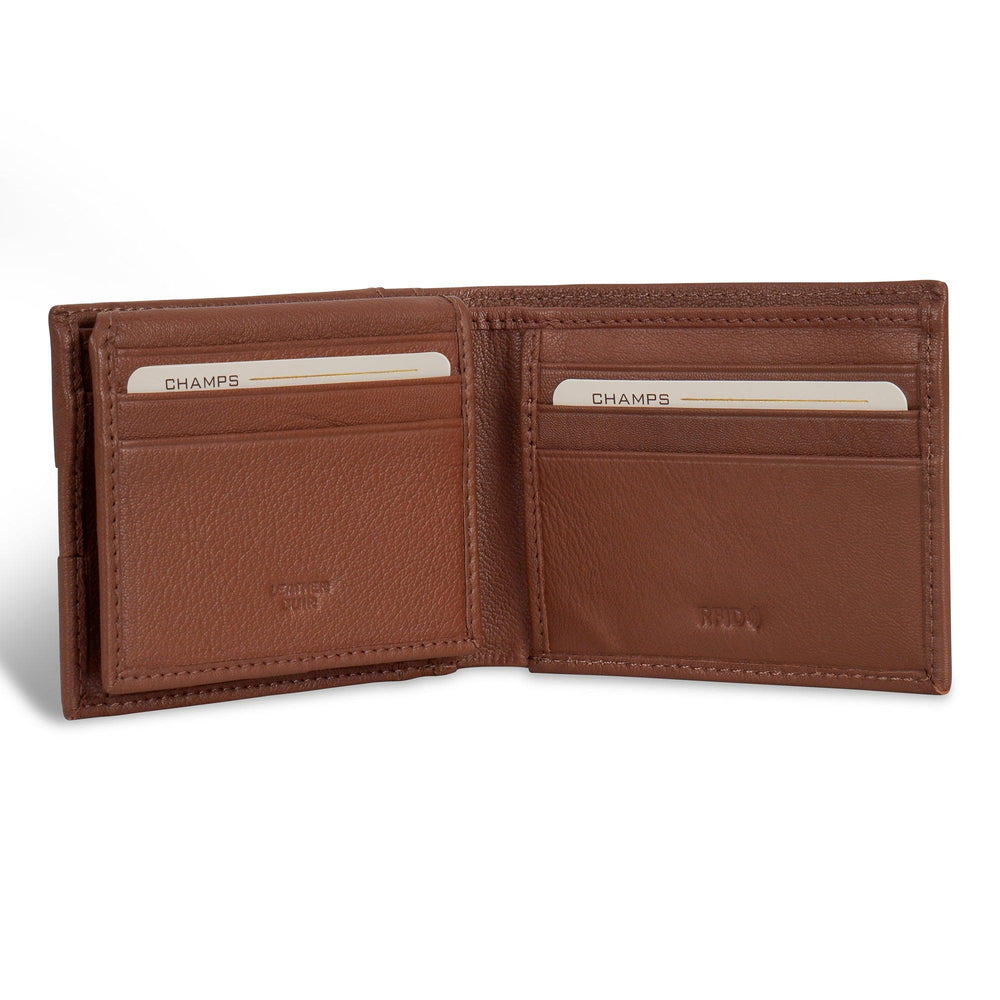 Portefeuille à aile supérieur en onyx / cuirEX-STOCK Canada
