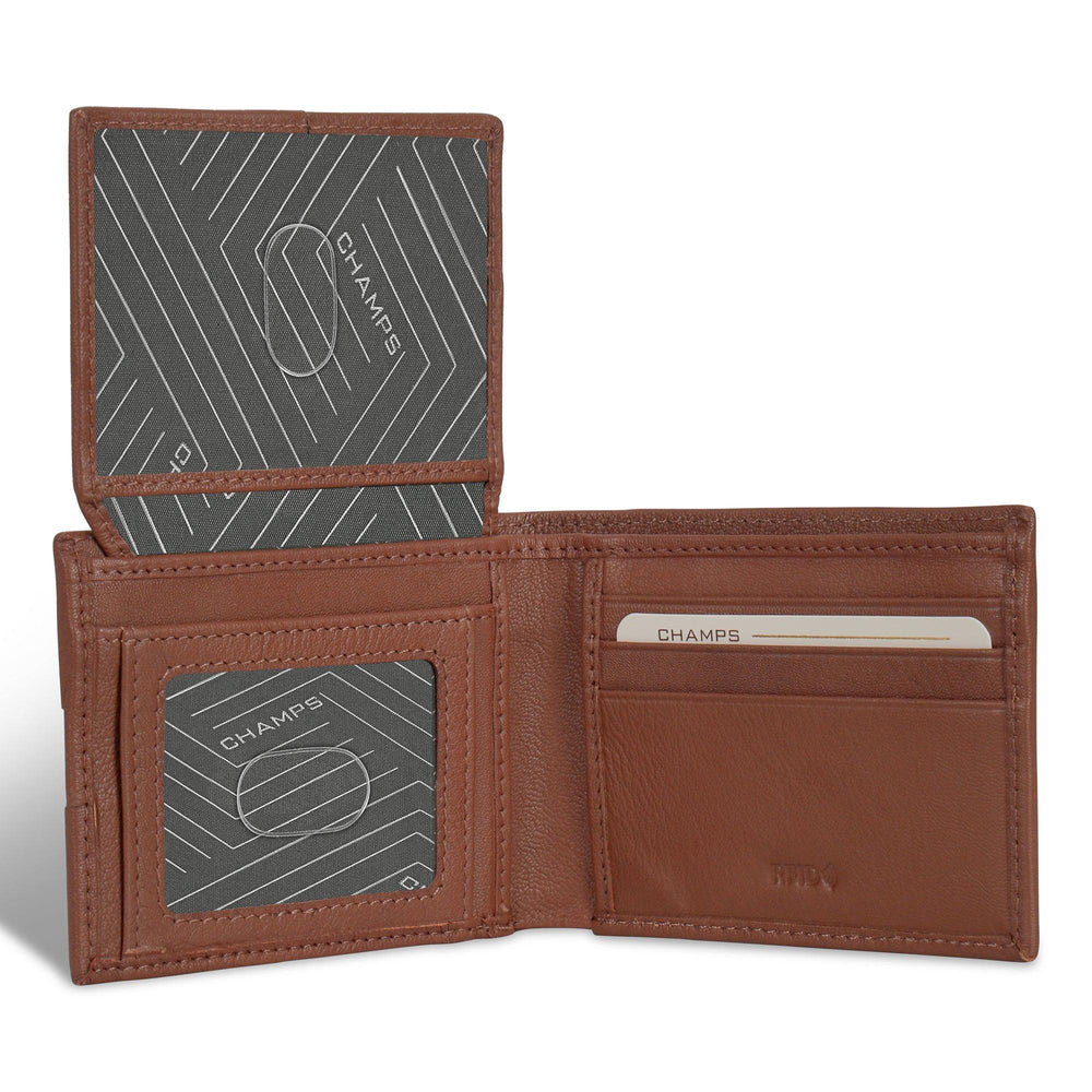 Portefeuille à aile supérieur en onyx / cuirEX-STOCK Canada