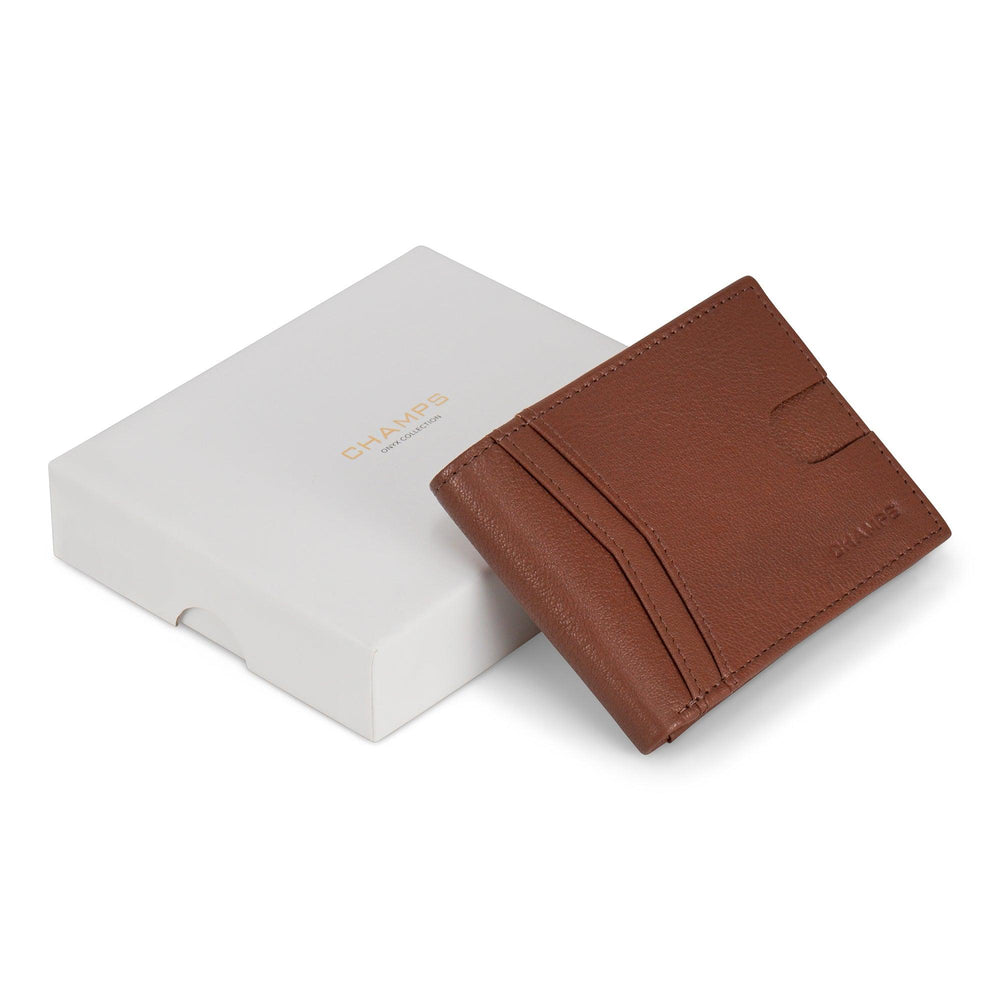 Portefeuille à aile supérieur en onyx / cuirEX-STOCK Canada
