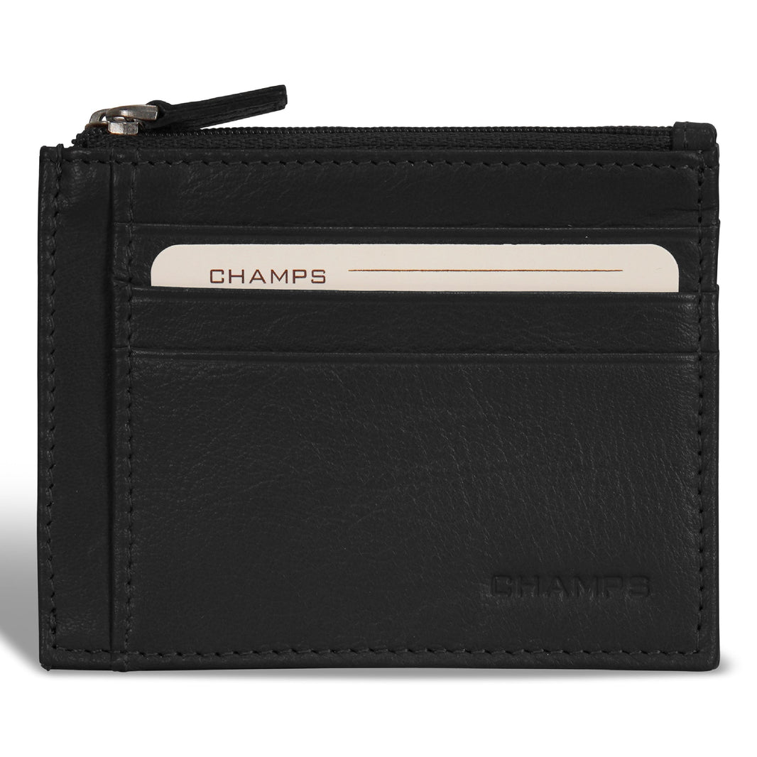 Onyx / Leather Zip Card Case EX-STOCK Canada