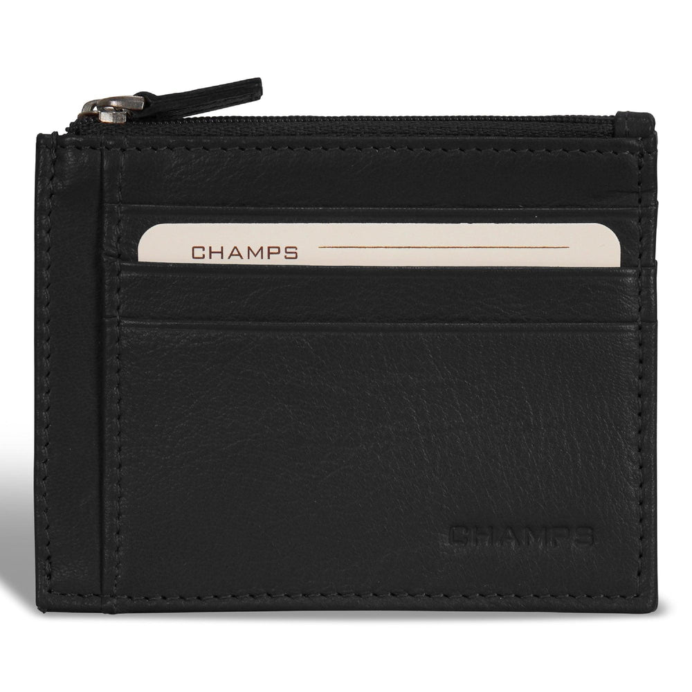 Onyx / Leather Zip Card Case EX-STOCK Canada