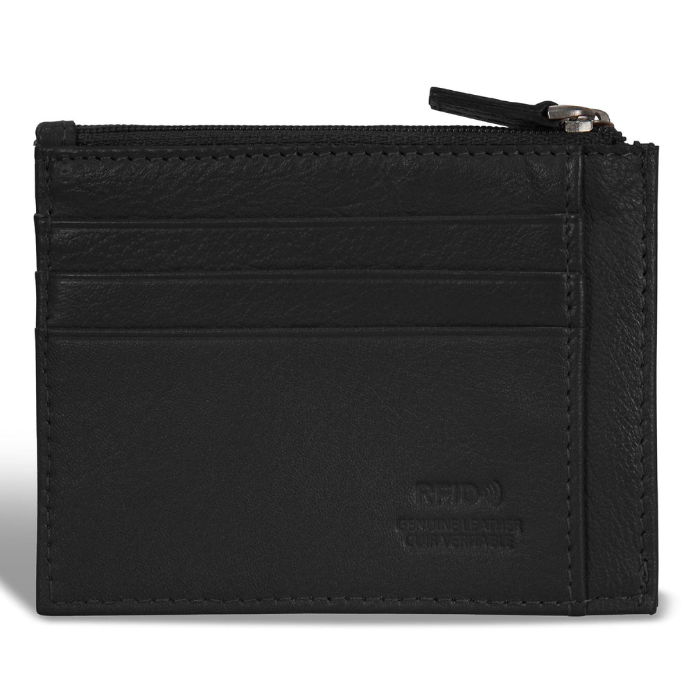 Onyx / Leather Zip Card Case EX-STOCK Canada