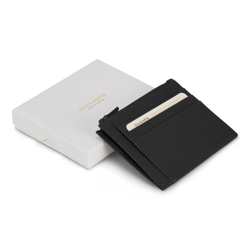 Onyx / Leather Zip Card Case EX-STOCK Canada