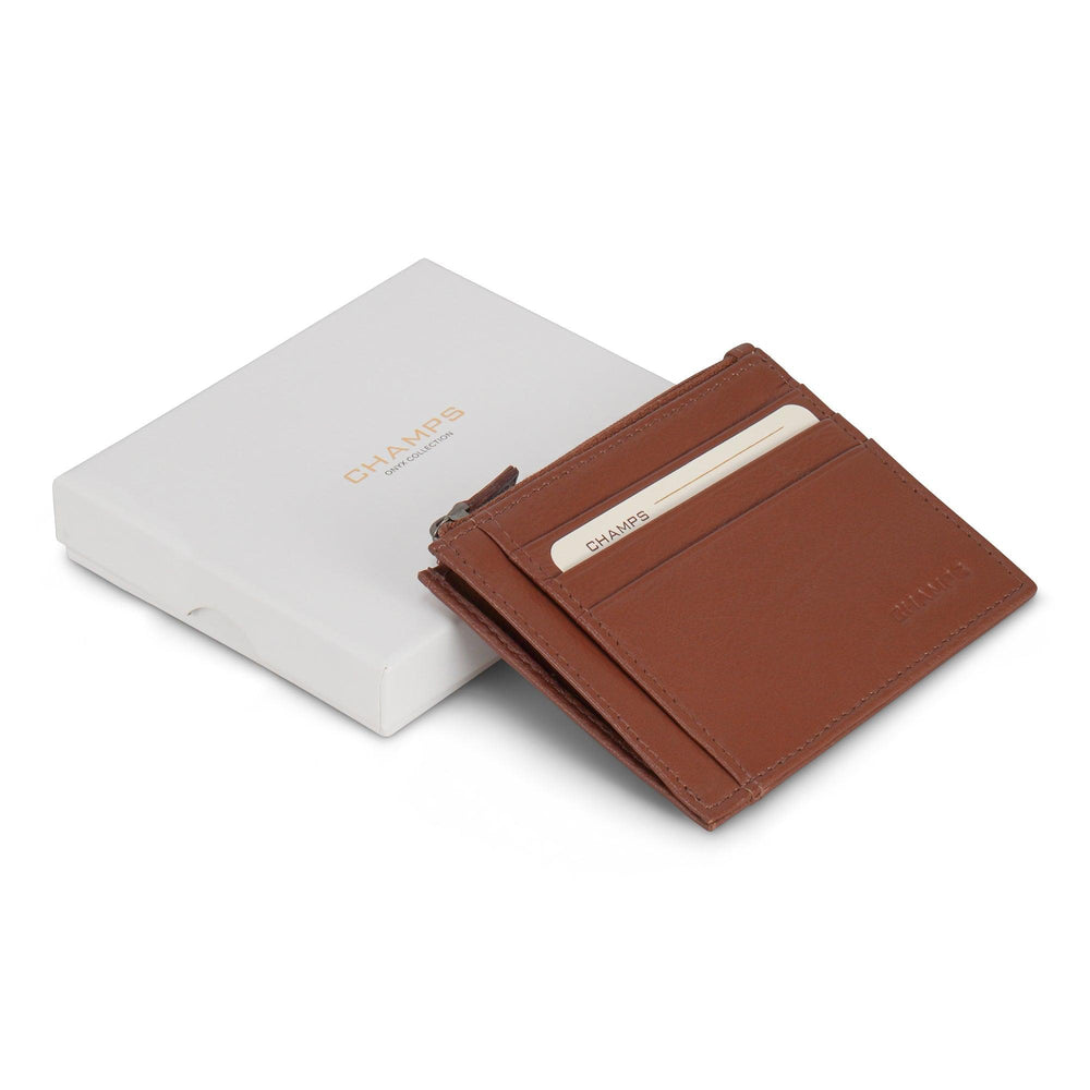 Onyx / Leather Zip Card Case EX-STOCK Canada