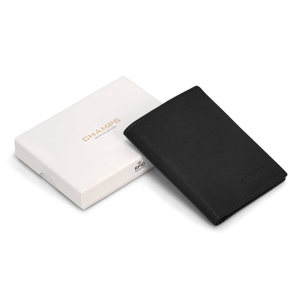 Onyx / Leather Vertical Slim Wallet EX-STOCK Canada