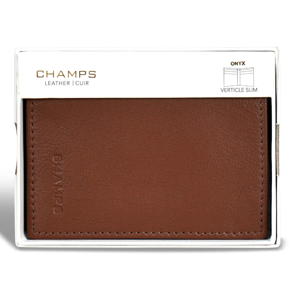 Onyx / Leather Vertical Slim Wallet EX-STOCK Canada