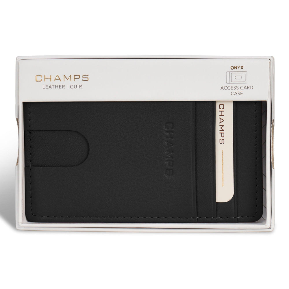 Onyx / Leather Access Card Case EX-STOCK Canada