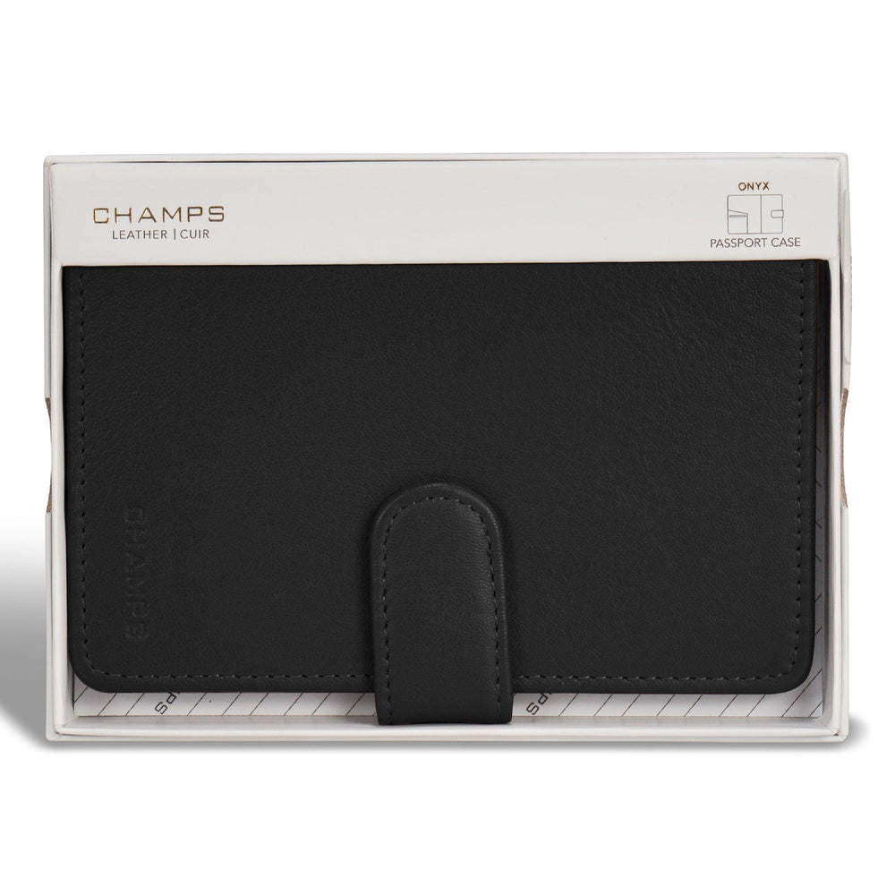 Onyx / Leather Passport Case EX-STOCK Canada