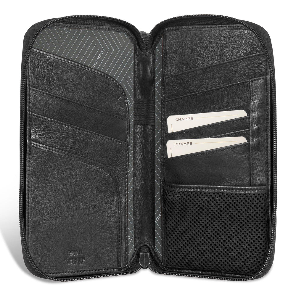 Porte-passeport multiple en cuir / onyxEX-STOCK Canada