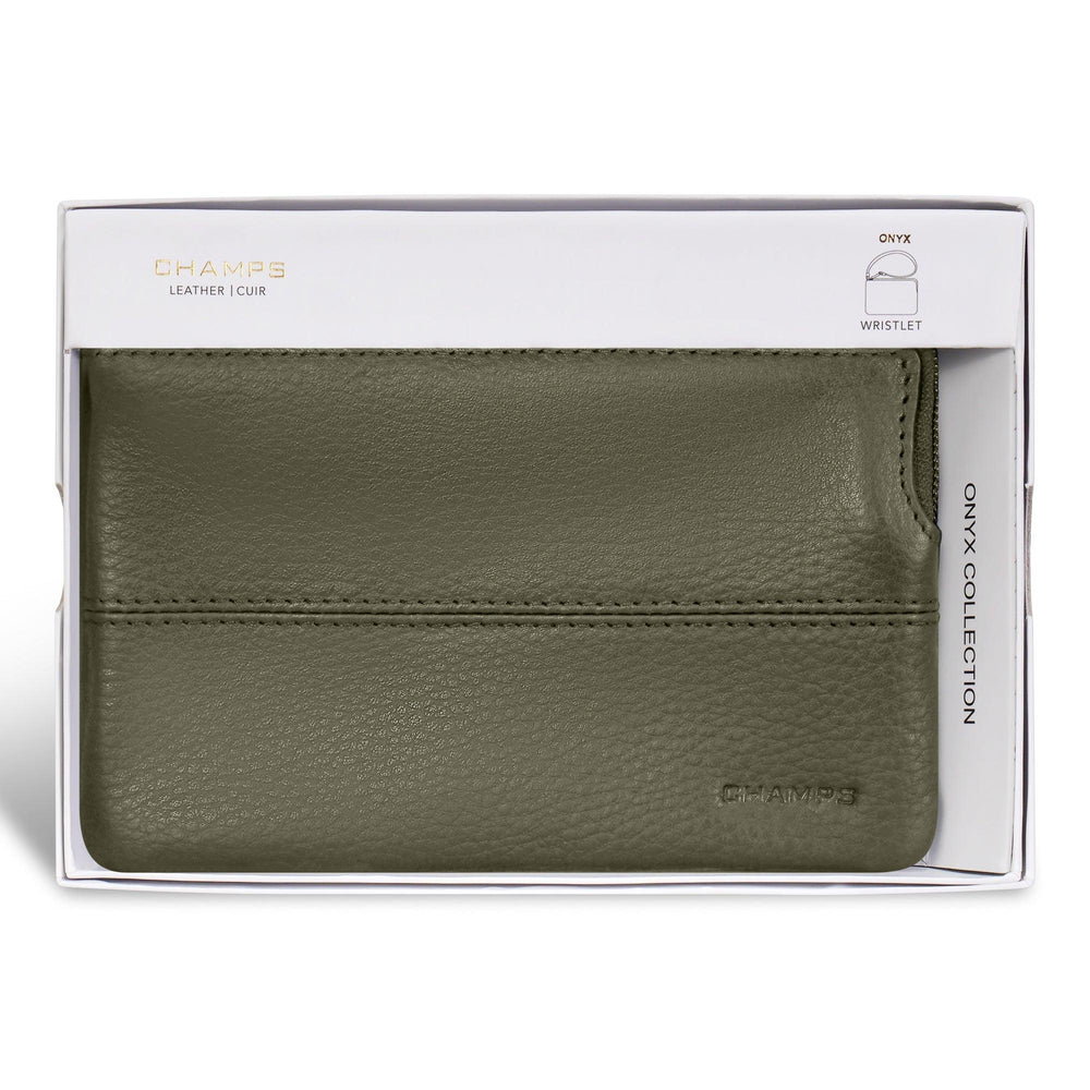 Onyx / Leather Wristlet EX-STOCK Canada