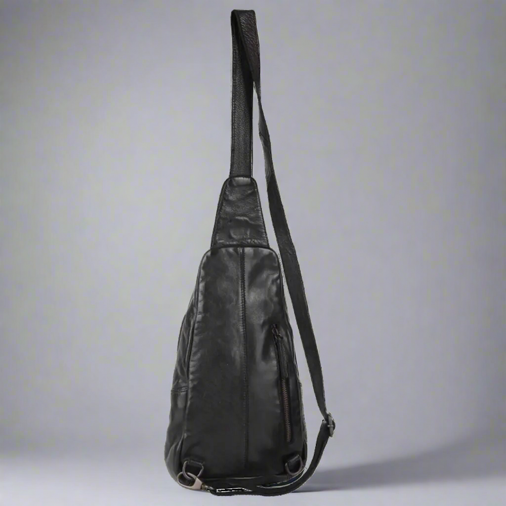 Mochila de cuero para el pecho estilo off-the-shoulderEX-STOCK Canada