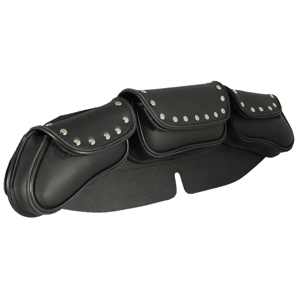 Open Road Chrome Stud Curved PVC Windshield Bag EX-STOCK Canada
