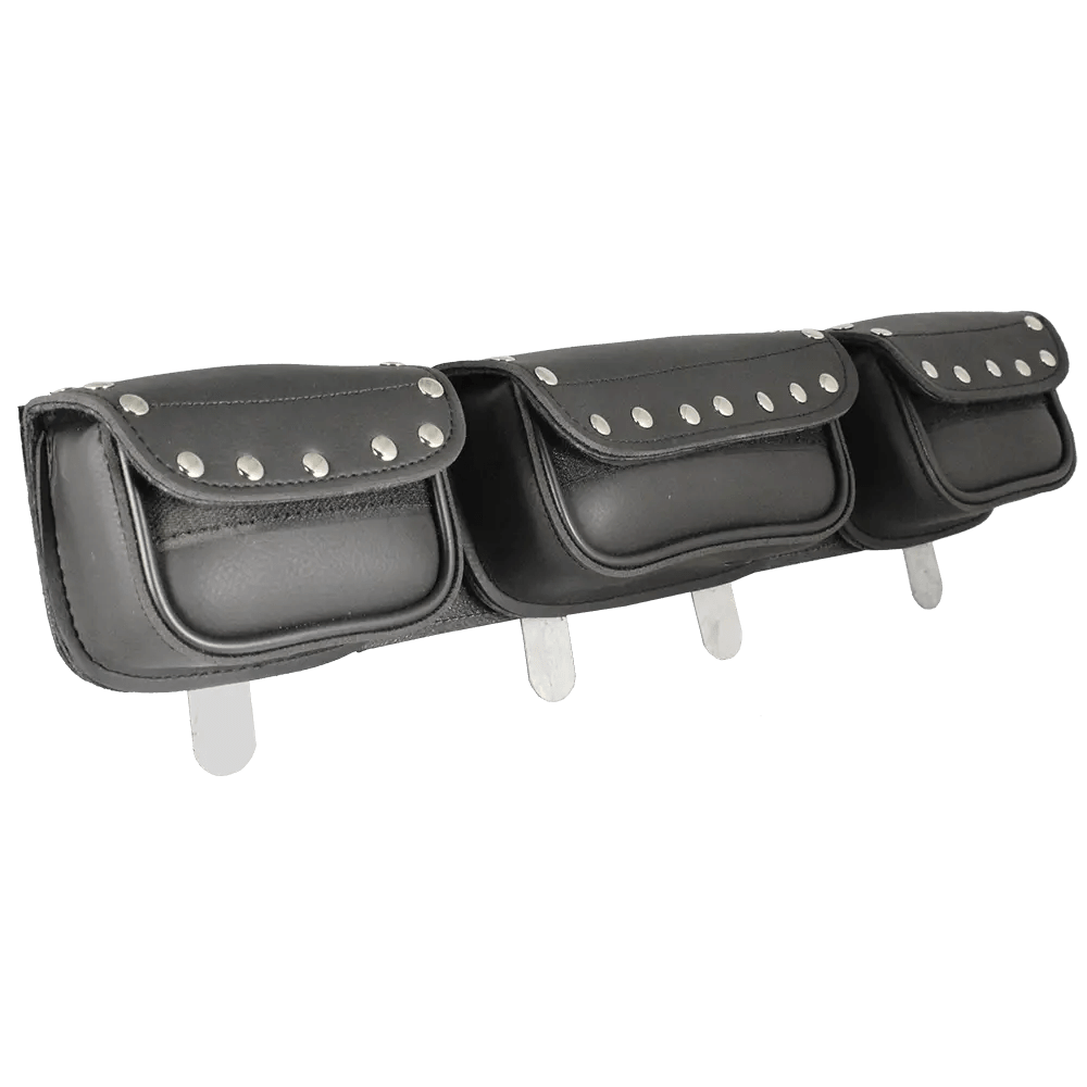 Sac de Pare-brise en PVC Droit Chrome Clouté Open RoadEX-STOCK Canada