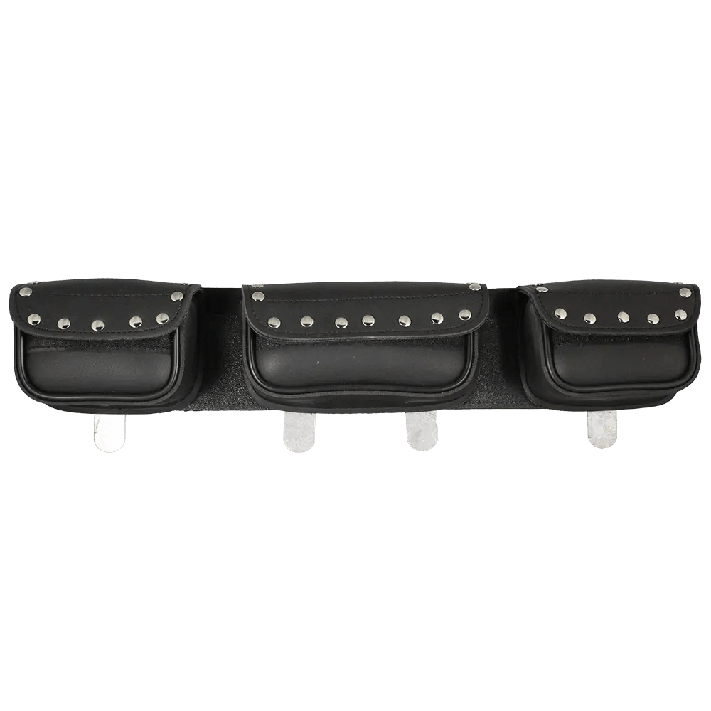 Sac de Pare-brise en PVC Droit Chrome Clouté Open RoadEX-STOCK Canada