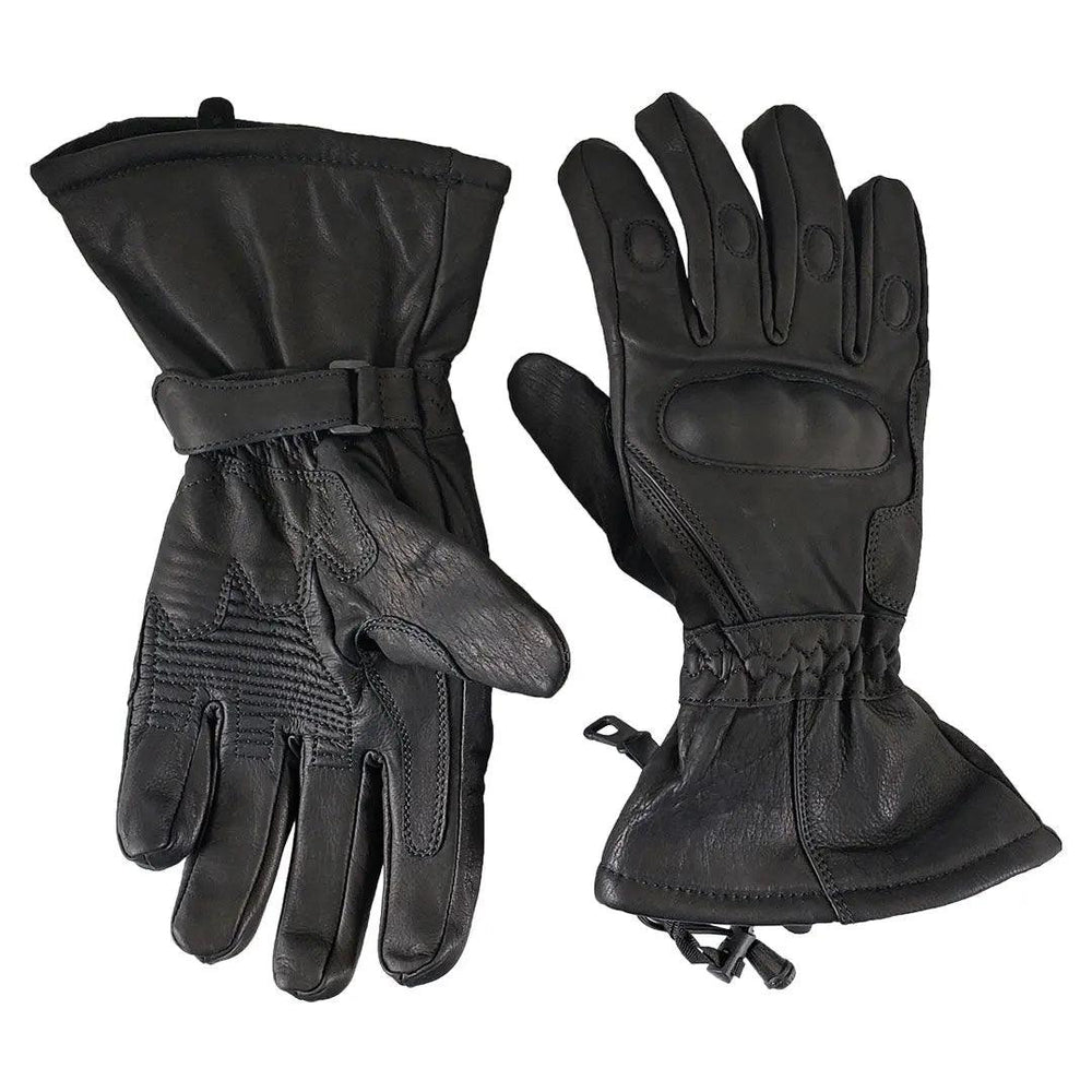 Open Road Men's Armored Gauntlet Leather Motorcycle Gloves EX-STOCK Canada