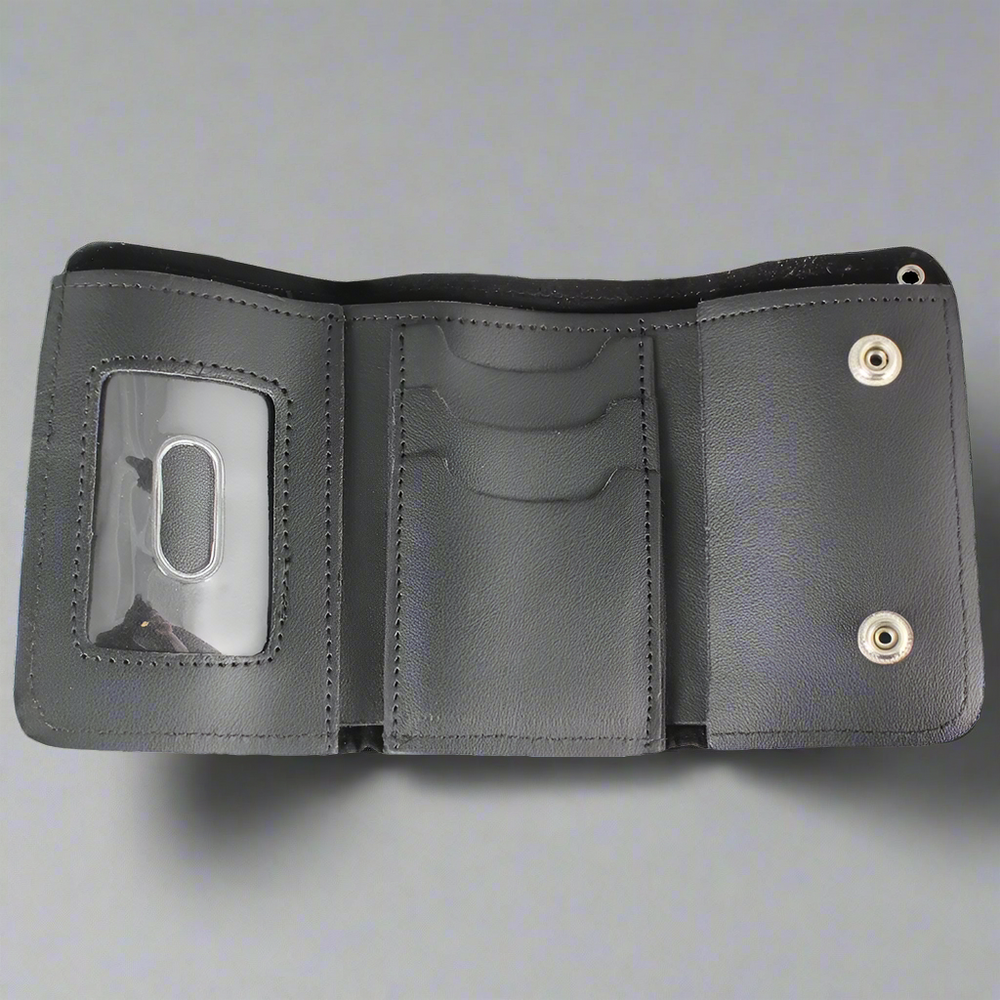 Cartera de cuero con cadena cromada para hombre Open RoadEX-STOCK Canada