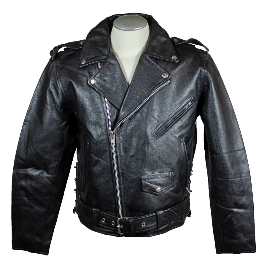 Open Road Men's Classic Leather Motorcycle Jacket EX-STOCK Canada