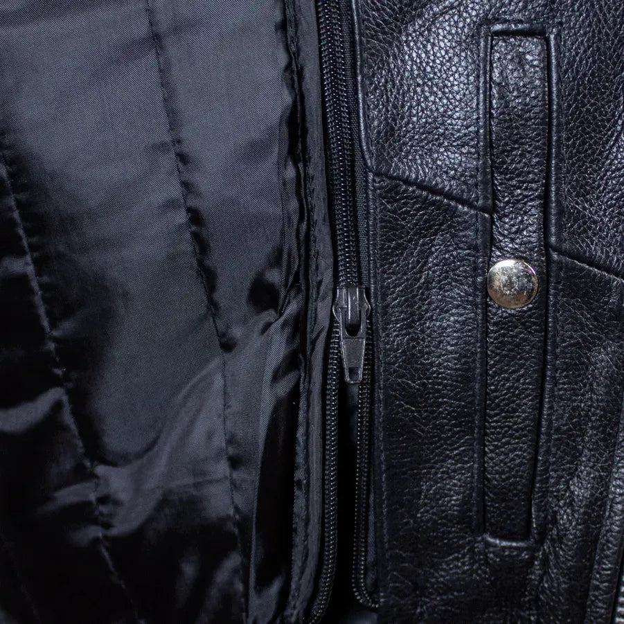 Open Road Men's Classic Leather Motorcycle Jacket EX-STOCK Canada