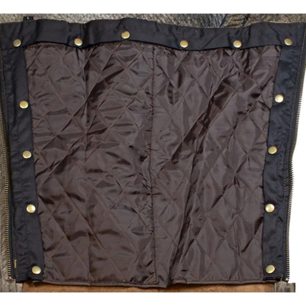 Open Road Men's Distressed Brown 4 Pocket Premium Leather Chaps EX-STOCK Canada