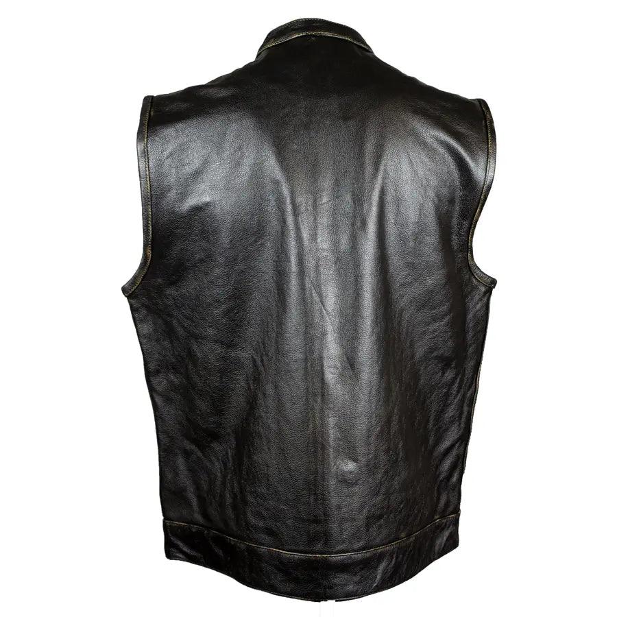 Open Road Men's Distressed Leather Club Vest EX-STOCK Canada