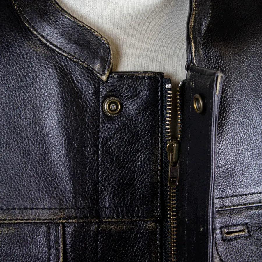 Open Road Men's Distressed Leather Club Vest EX-STOCK Canada