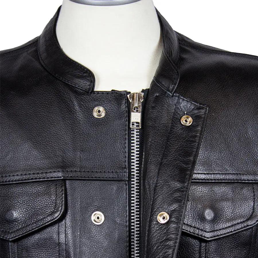 Open Road Men's Flannel Lined Leather Club Vest EX-STOCK Canada