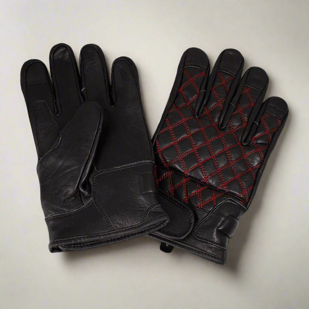 Guantes de cuero para hombre Open Road con costura de diamanteEX-STOCK Canada