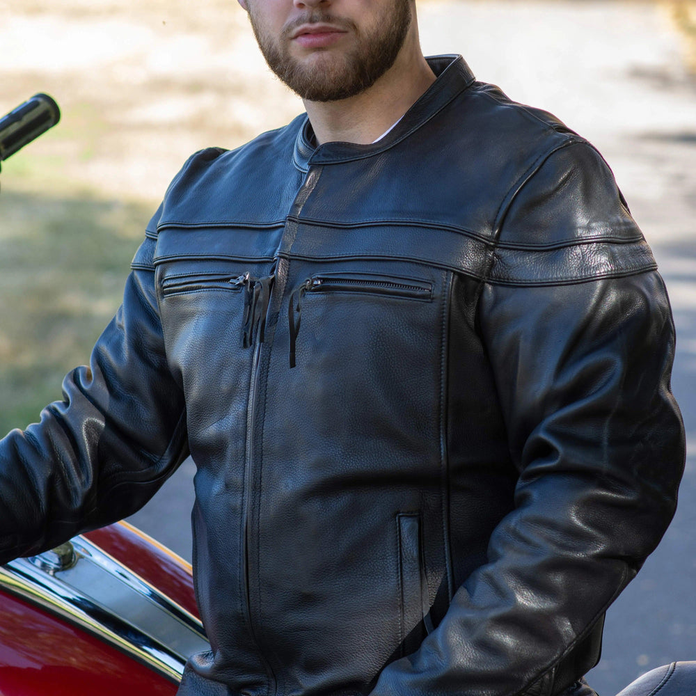 Open Road Men's Maverick Leather Motorcycle Jacket EX-STOCK Canada