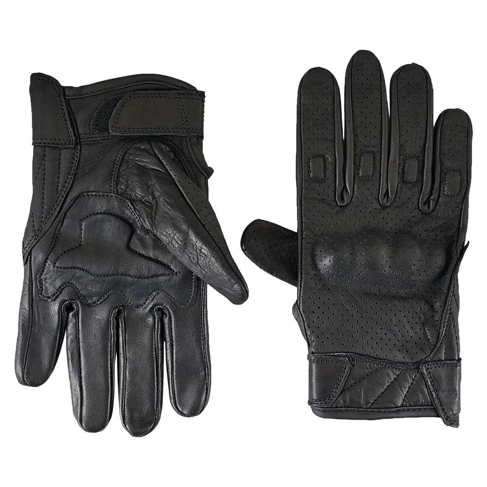 Open Road Men's Perforated Armored Leather Motorcycle Gloves EX-STOCK Canada