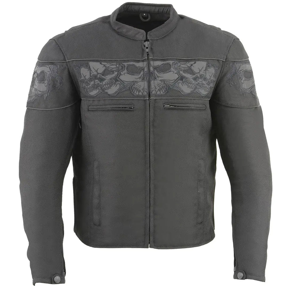 Open Road Herren Reflektierende Skull Cordura MotorradjackeEX-STOCK Canada