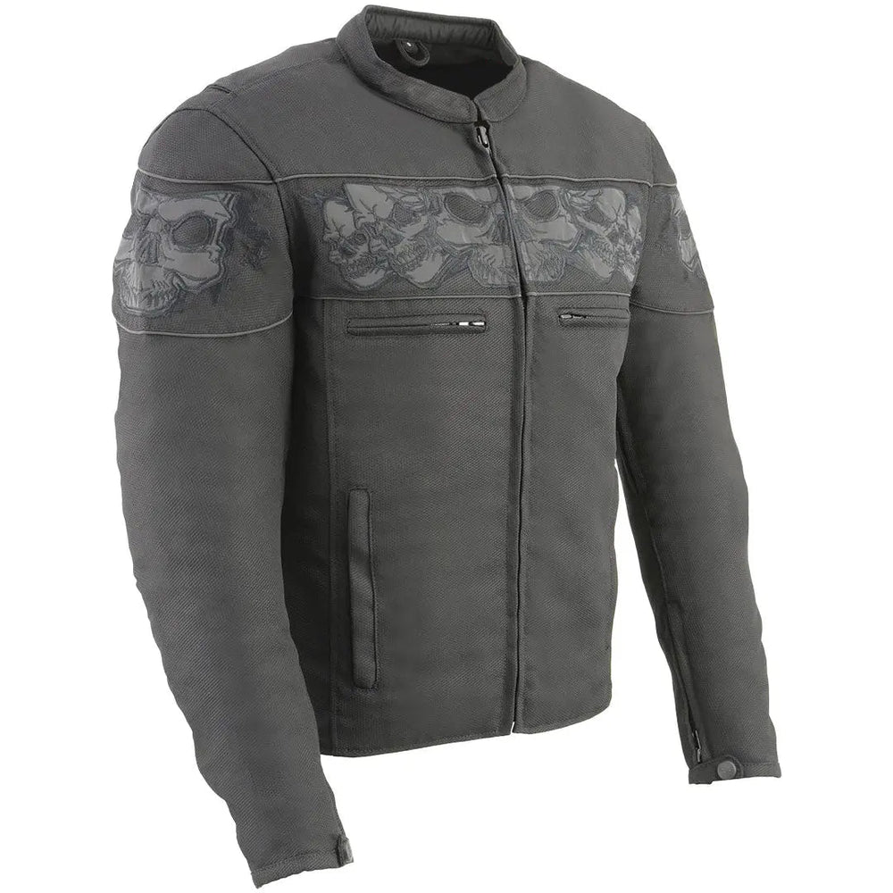 Open Road Herren Reflektierende Skull Cordura MotorradjackeEX-STOCK Canada