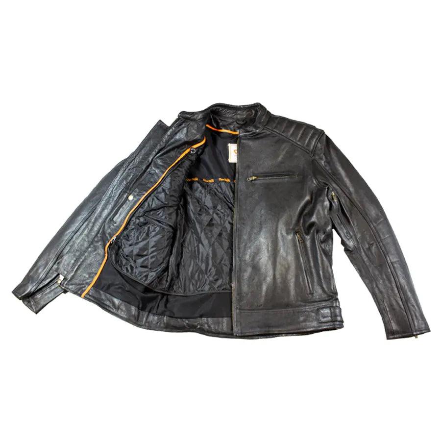 Open Road Men's Ribbed Padding Leather Motorcycle Jacket EX-STOCK Canada