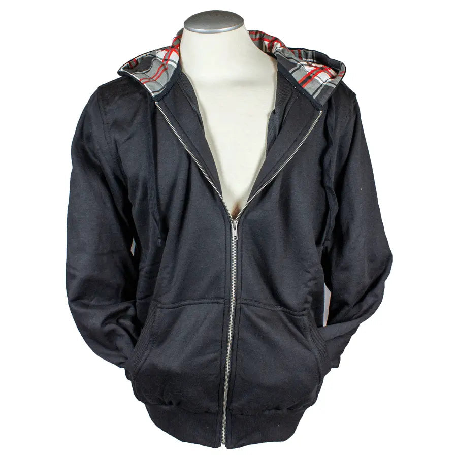 Sudadera con cremallera para hombre Open Road con capucha a cuadrosEX-STOCK Canada