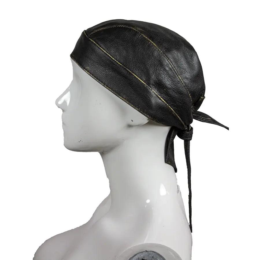 Open Road Rub Off Brown Leather Skull Cap EX-STOCK Canada