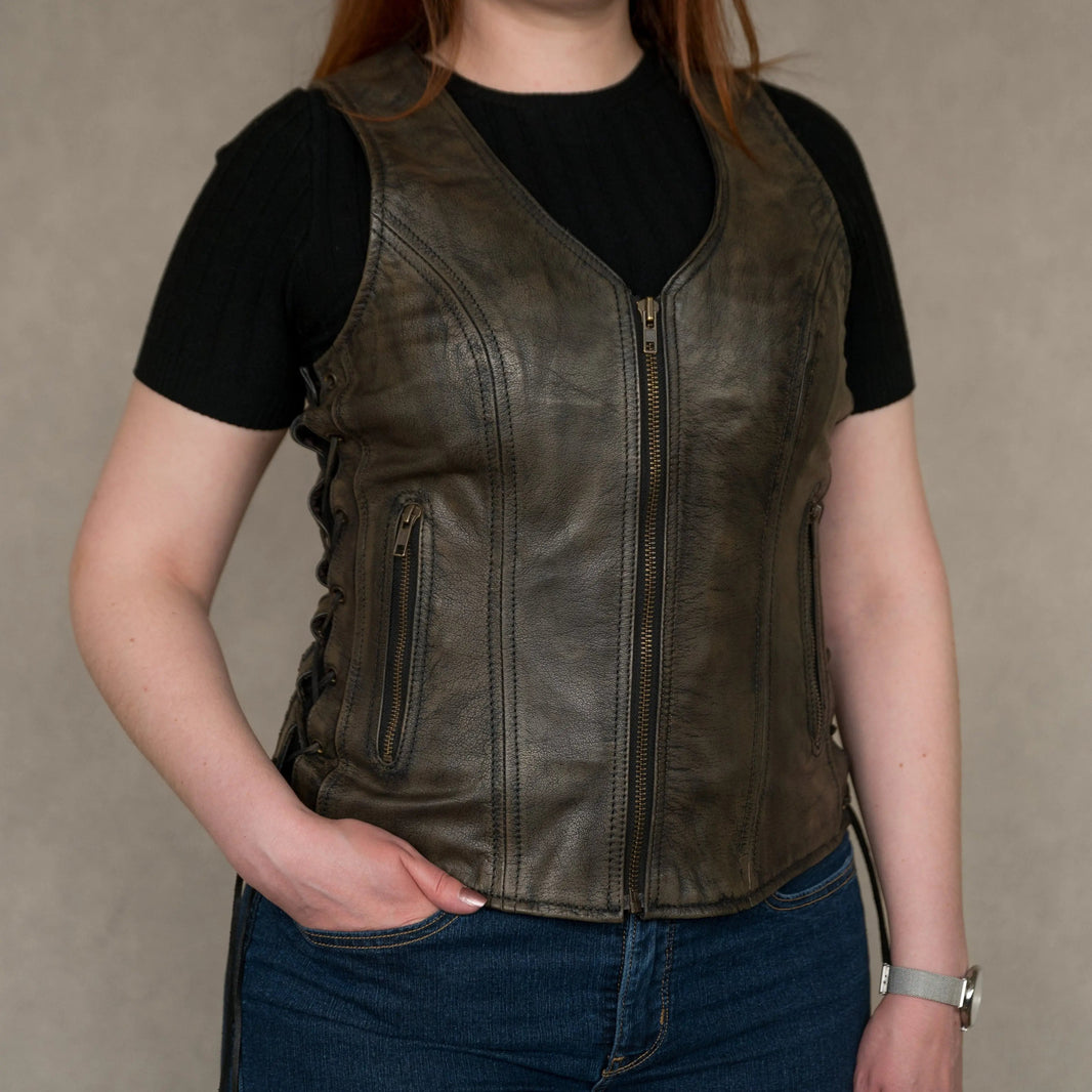 Gilet Marron Délavé pour Femmes Open Road